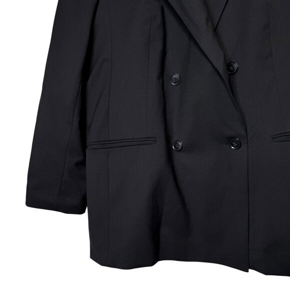 Banana Republic Siena Relaxed Italian Wool Blazer Black size 18 - Picture 2 of 7